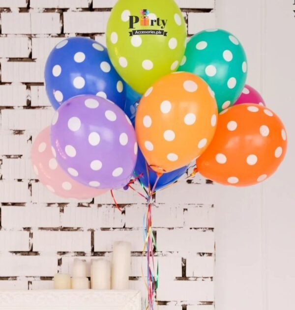 Premium Quality Polka Dot Balloons (Pack of 25)