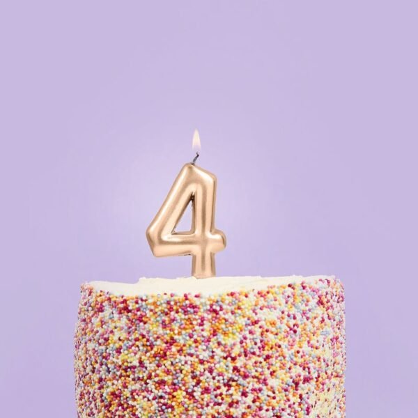 Candle Golden Number 4