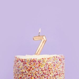 Candle Golden Number 7