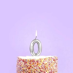 Candle Silver Number 0
