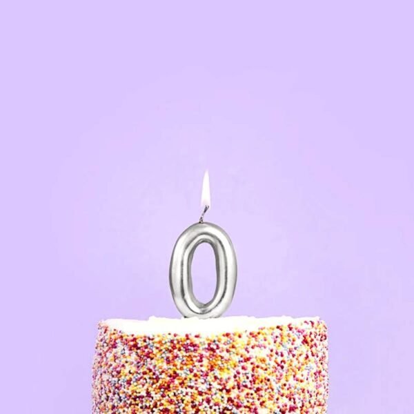 Candle Silver Number 0