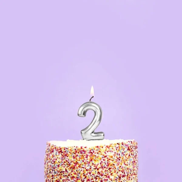 Candle Silver Number 2