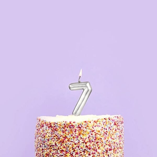 Candle Silver Number 7