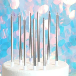 Candle Silver (6 Pack)